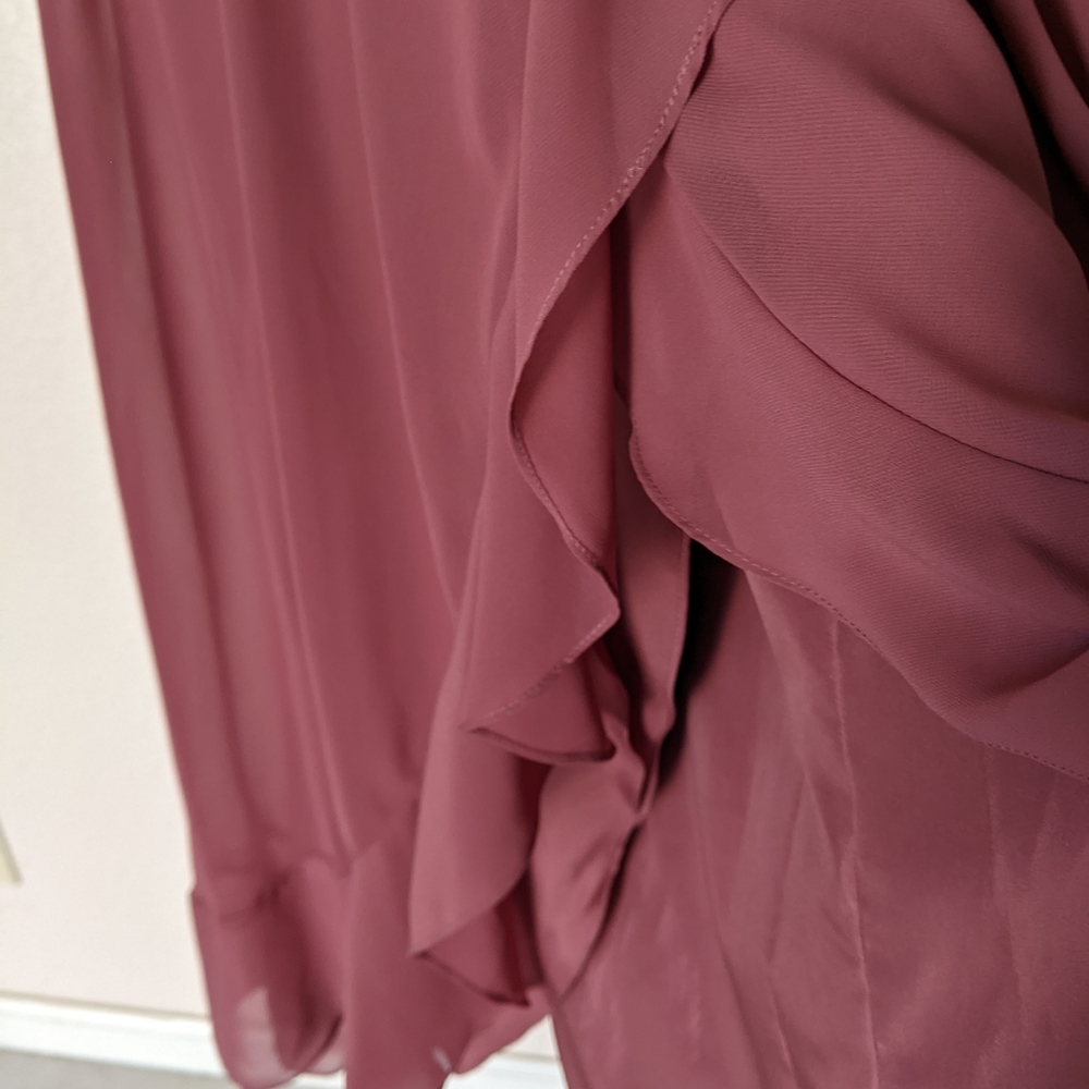 🔥SALE🔥 Sorella Vita Dusty Mauve Prom Dress Maxi Hi Low Evening Long Gown sz.8 - Picture 12 of 16